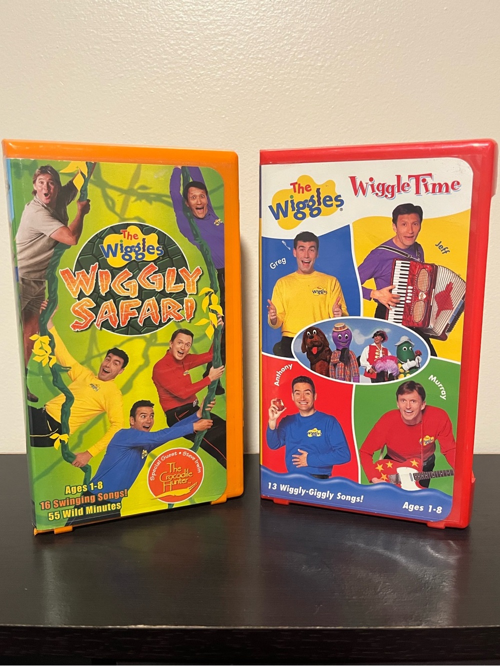 The Wiggles “Wiggle Time” and “Wiggly Safari” VHS Tapes (Play Tested, Working)